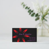 Une fleur pour vous carte de visite (Debout devant)