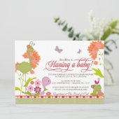 Une fois à une invitation de baby shower d'étang (Debout devant)