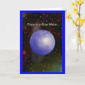 Une fois dans une carte de voeux de lune bleue (Fleur jaune)