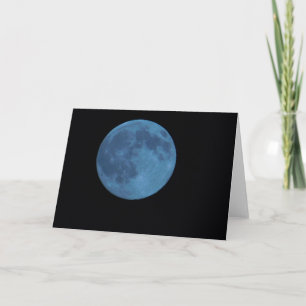 Une fois dans une carte de voeux de lune bleue