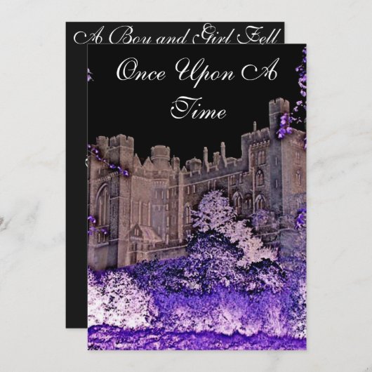 Une Fois De Temps Des Invitations De Mariage (Devant / Derrière)