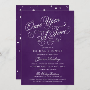 Une Fois Douche Invitations Royal Purple