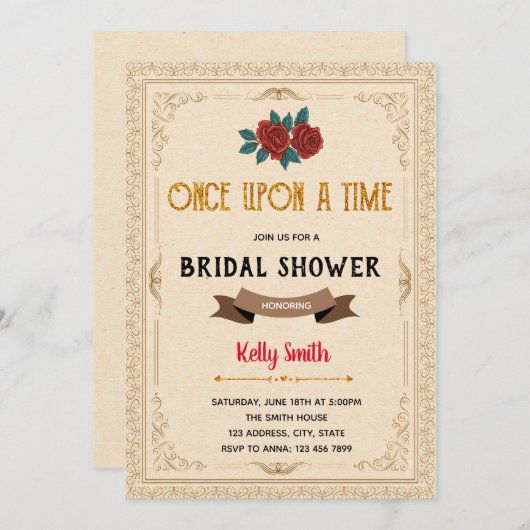 Une fois sur invitation de douche (Devant / Derrière)