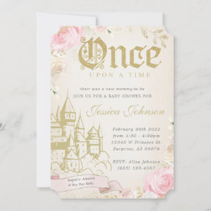 Une Fois Sur Une Invitation Baby shower