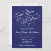 Une Fois Un Mariage Invitations Royal Blue (Devant)