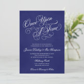 Une Fois Un Mariage Invitations Royal Blue (Debout devant)