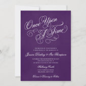 Une Fois Un Mariage Invitations Royal Purple (Devant)