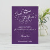 Une Fois Un Mariage Invitations Royal Purple (Debout devant)