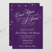 Une Fois Un Mariage Invitations Royal Purple (Devant / Derrière)