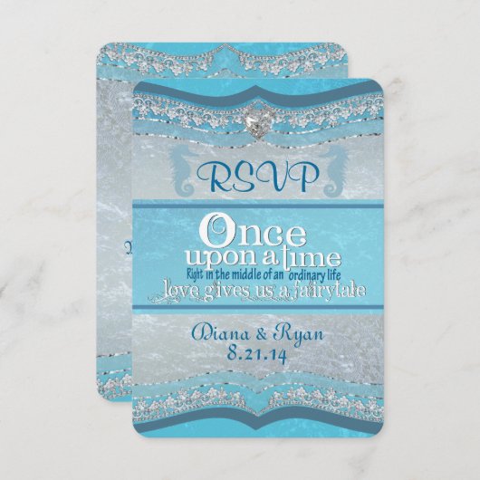 Une Fois Un Mariage RSVP Cartes (Devant / Derrière)