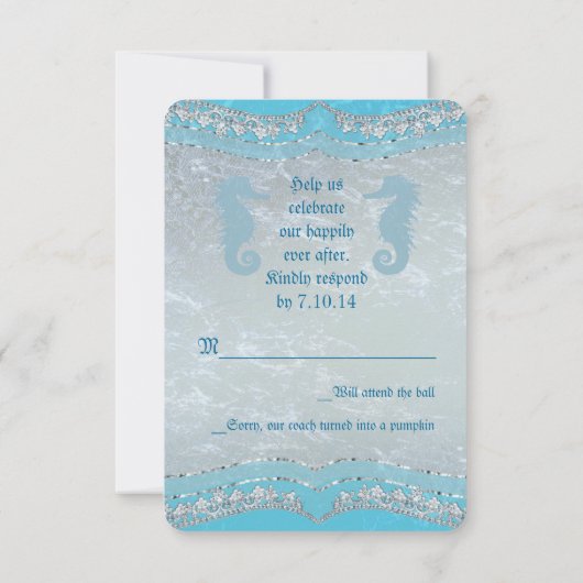 Une Fois Un Mariage RSVP Cartes (Dos)