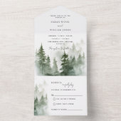 Une forêt verte tout en un mariage Invitation (À l'intérieur)