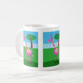 Une girafe rose vit dans ma Jardin Mug Café (Devant gauche)