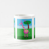 Une girafe rose vit dans ma Jardin Mug Café (Centre)