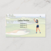 Une golfeuse est carte de visite de golf (Devant)