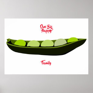 Une grande affiche de famille heureuse