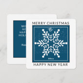 Une grande carte de Noël SNOWFLAKE (Devant / Derrière)