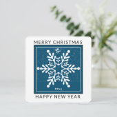 Une grande carte de Noël SNOWFLAKE (Debout devant)