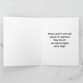 UNE GRANDE carte Merci extra grande 8 x 10 (Intérieur)