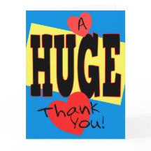 UNE GRANDE carte Merci extra grande 8 x 10