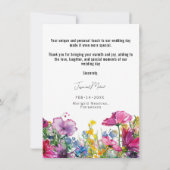 Une grande collection de fleurs de prairie MERCI (Dos)