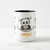 Une grande Mug blanche et noire avec panda mignonn (Centre)