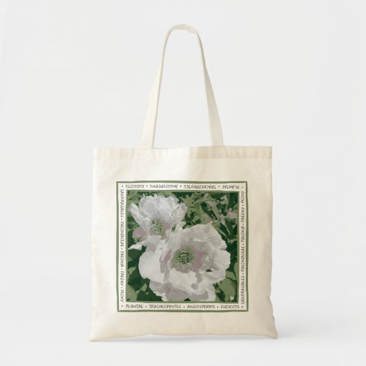 Une grande pivoine blanche sur le sac fourre-tout (Devant)