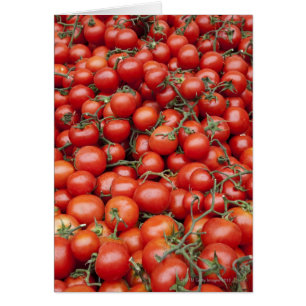 Une grande récolte de tomates sur un stand de marc