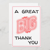 Une grande typographie du Merci noir et rouge (Devant / Derrière)