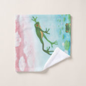 Une Grenouille S'Enfonce Dans L'Étang Illustration (Gant de toilette)