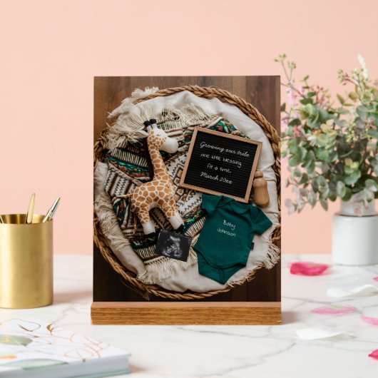 Une grossesse vintage boho faire-part (Mariage)