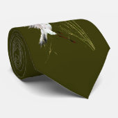 Une grue dans des cravates en bambou (Roulé)