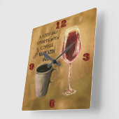 Une horloge à vin et café de bonne journée (Angle)