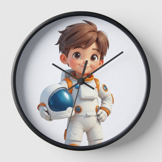 Une horloge d'astronaute garçon (Recto)