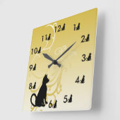 Une horloge de chat de Kitty deux Kitty choie des (Angle)