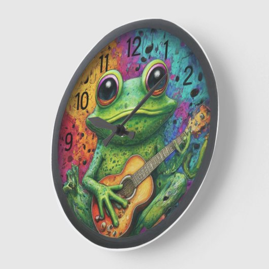 Une horloge de grenouille funky (Angle)