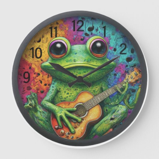 Une horloge de grenouille funky (Recto)
