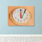 une horloge faite d'une impression sur toile envel (Insitu (Plancher de Bois))