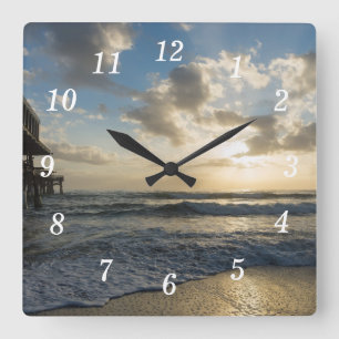 Une Horloge Mur De Plage Glorieuse