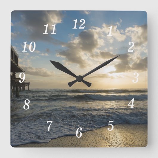 Une Horloge Mur De Plage Glorieuse (Recto)