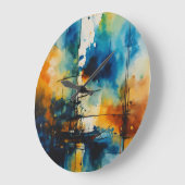 une horloge murale de peinture abstraite (Angle)