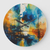 une horloge murale de peinture abstraite (Recto)