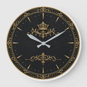 Une horloge murale très luxueuse.