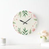 une horloge peinte à fleurs printanières (Maison)