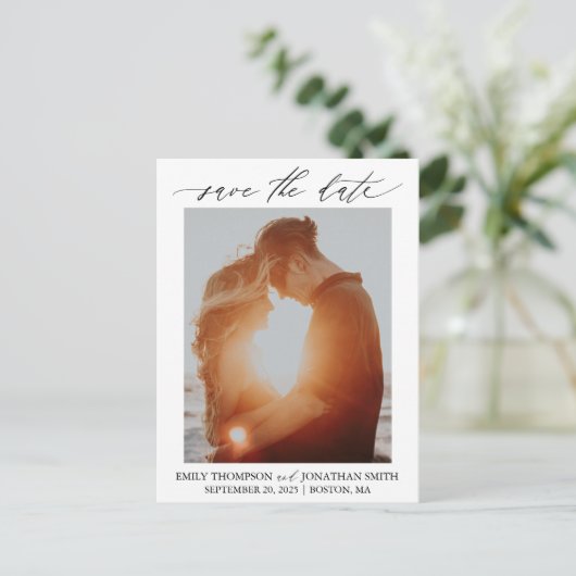 Une image Enregistrer la carte postale Date en noi (Debout devant)