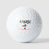 Une infirmière avec des balles de golf Heart (Recto)