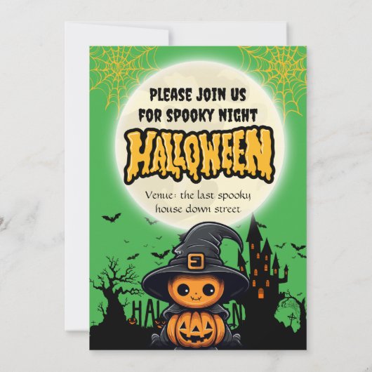 Une invitation à Halloween (Dos)