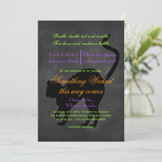 Une invitation à Halloween pernicieuse (Debout devant)