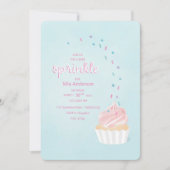 Une invitation à la douche avec cupcake (Devant)