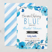 Une invitation à la douche nuptiale bleue (Devant / Derrière)